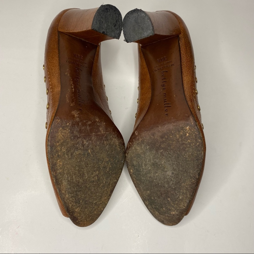 Bettye muller block heel peep toe stud heels - Picture 6 of 9